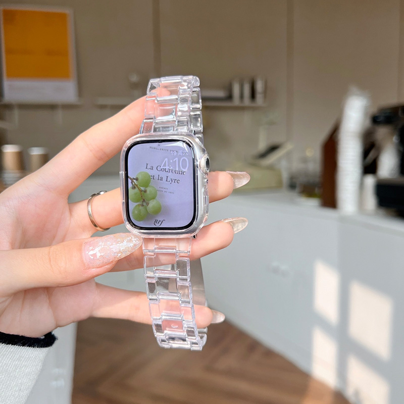 Apple Watch クリアバンド 38mm 40mm  透明 バンド 一体型